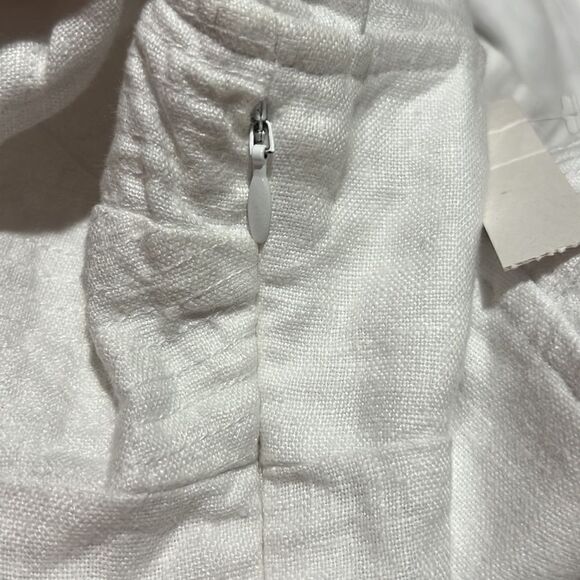 Madewell Square-Neck Mini Dress in 100% Linen in White NWT - Picture 10 of 14